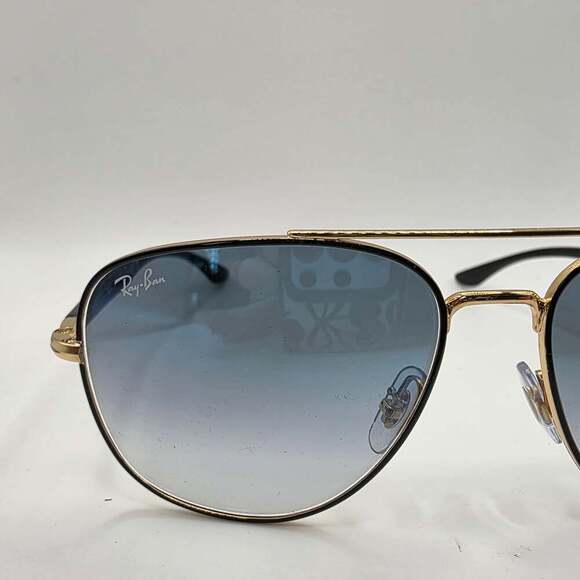 Ray-Ban RB3683 Sunglasses in Black On Gold and Blue - Picture 9 of 10